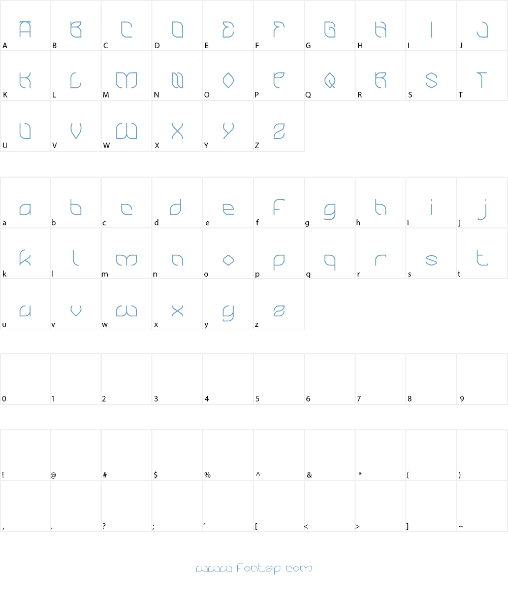 BAMBOO chopsticks Font Character